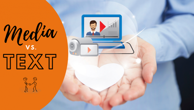 Media vs. Text - The Best Of Both in The Marketing World-Hands holding different examples of media